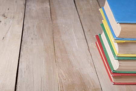Stack of colorful books.の写真素材