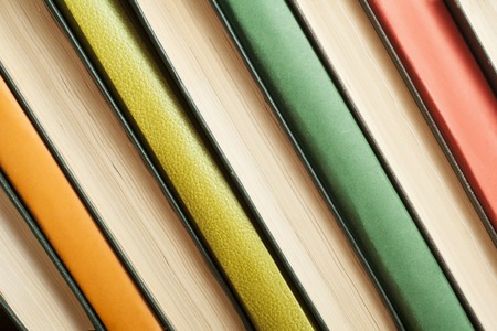 Background of colorful books. Back to school.Education concept.の写真素材