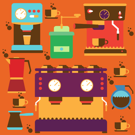 coffee setのイラスト素材