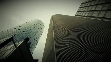 Skyscrapers in Frankfurt Germanyの素材