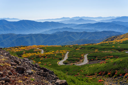 Autumn leaves in Norikuraの写真素材