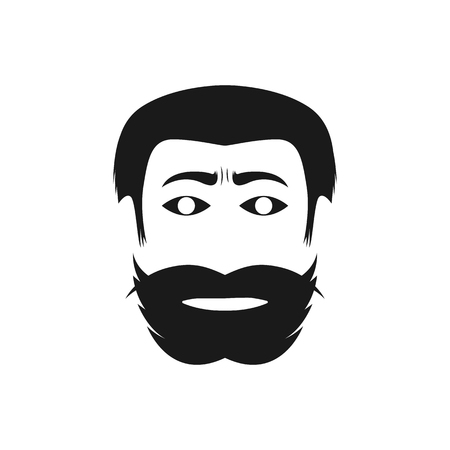 Vector illustration for any occasion. An old hipster man with mustache illustration.のイラスト素材