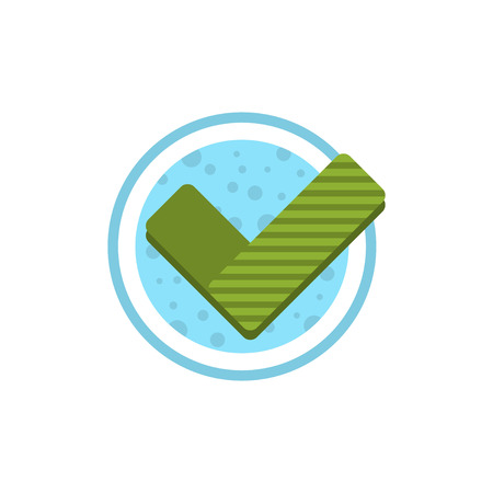 Check mark flat icon isolated on whiteのイラスト素材