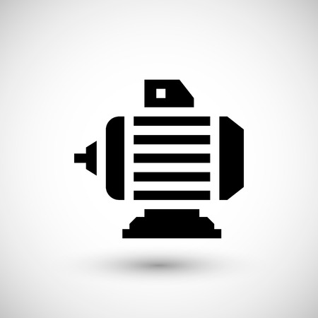 Electric motor icon isolated on greyのイラスト素材