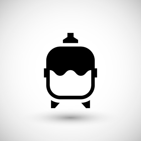 Expansion tank icon isolated on grey. Vector illustrationのイラスト素材