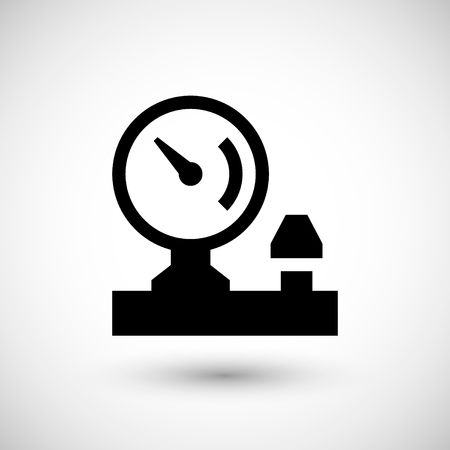 Manometer icon isolated on grey. Vector illustrationのイラスト素材
