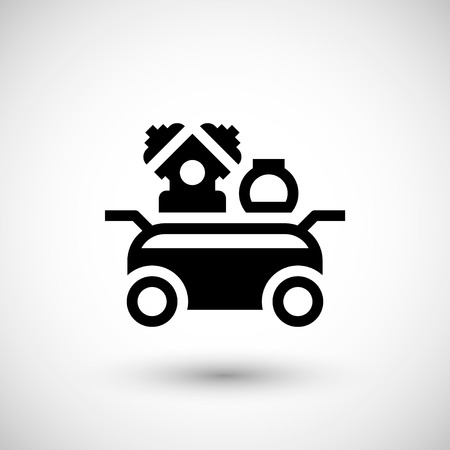 Air compressor icon isolated on grey.のイラスト素材