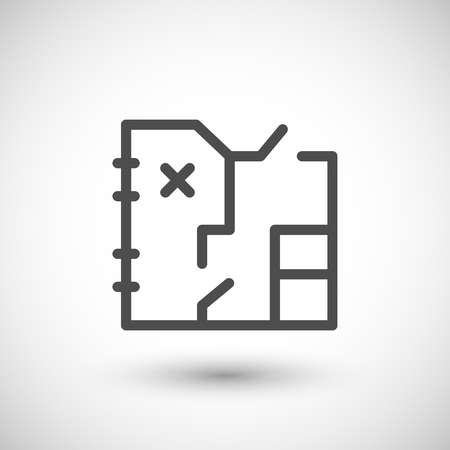 Architecture blueprint line icon isolated on grey. Vector illustrationのイラスト素材