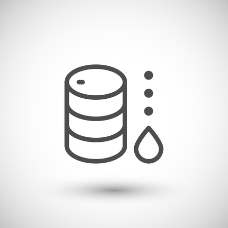 Oil barrel line iconのイラスト素材