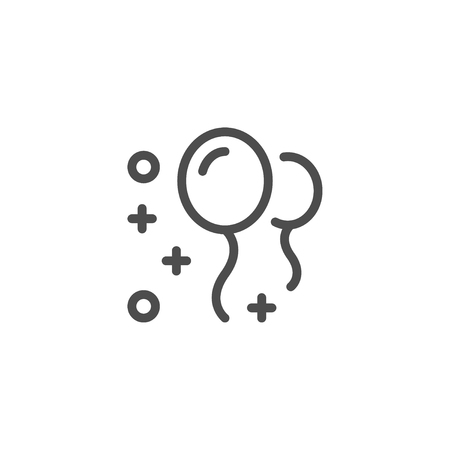 Balloon line iconのイラスト素材
