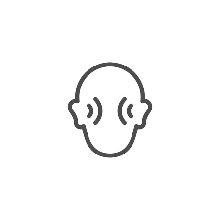 Human hearing line iconのイラスト素材