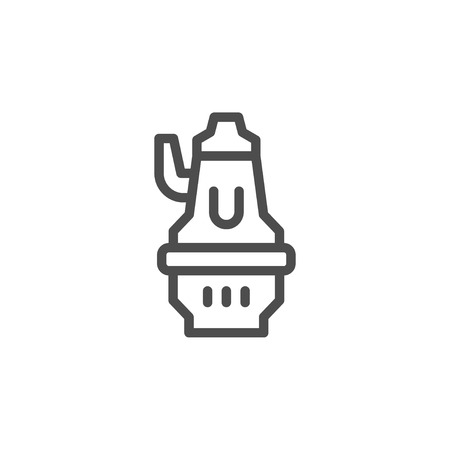 Sewage pump line iconのイラスト素材