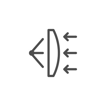 Lens scheme line iconのイラスト素材