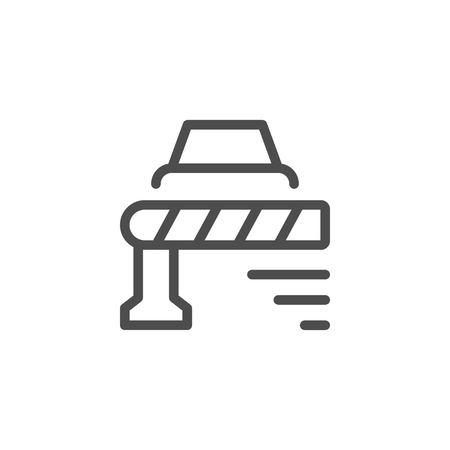 Barrier line icon isolated on white. Vector illustrationのイラスト素材