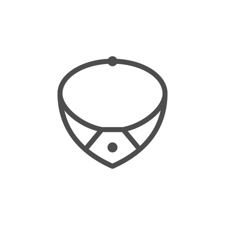 Necklace line icon isolated on white Vector illustrationのイラスト素材