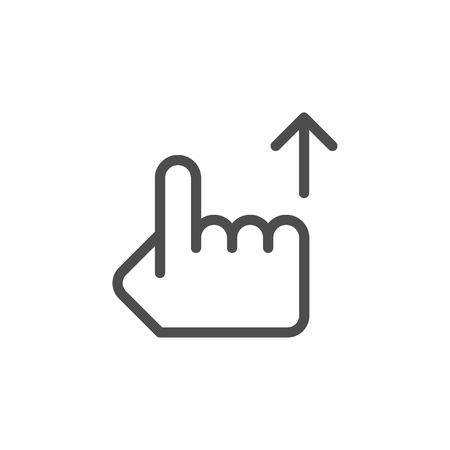 Hand pointer line iconのイラスト素材