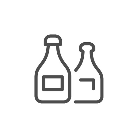 Bottles line iconのイラスト素材