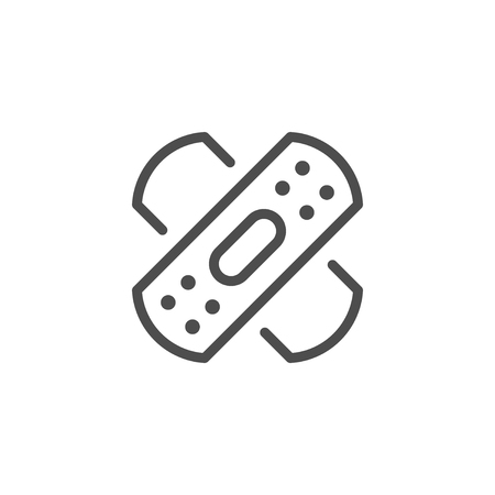 Adhesive plaster line iconのイラスト素材