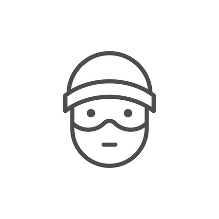 Robber line iconのイラスト素材