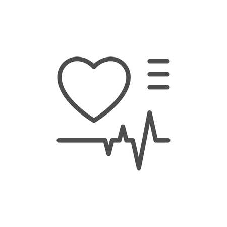 Heart pulse line iconの写真素材