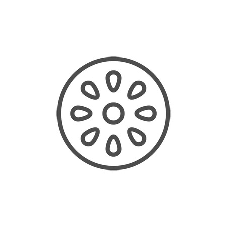 Glue pad for eyelash extension line icon isolated on white. Vector illustrationのイラスト素材