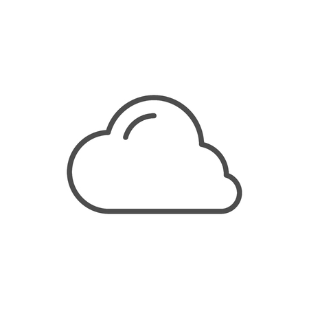 Cloud line icon isolated on white. Vector illustrationのイラスト素材