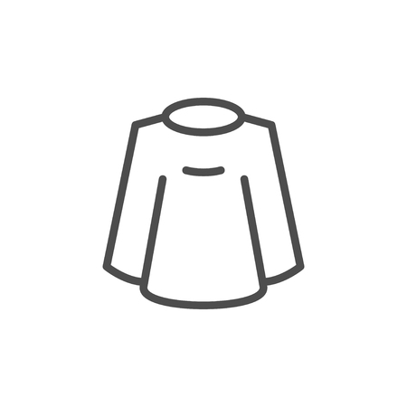 Barber cape line icon isolated on white. Vector illustrationのイラスト素材