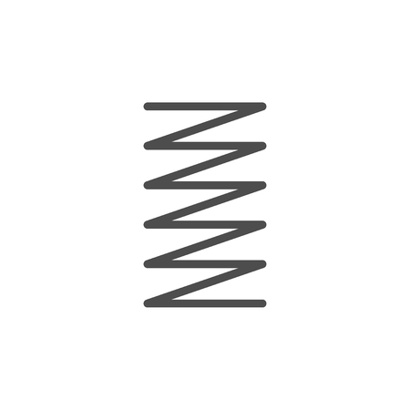 Spring line icon isolated on white. Vector illustrationのイラスト素材