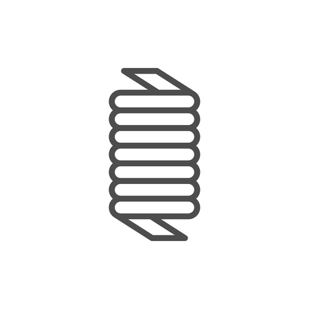 Spring line icon isolated on white. Vector illustrationのイラスト素材