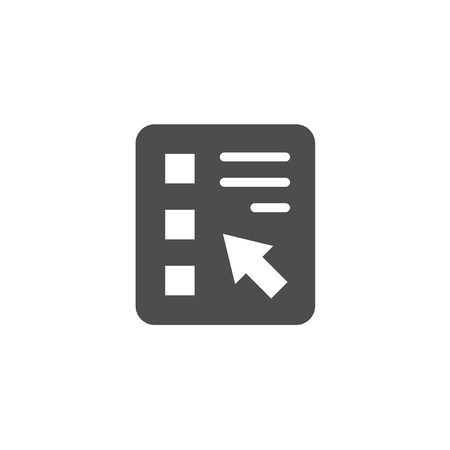 Online survey icon isolated on white. Vector illustrationのイラスト素材