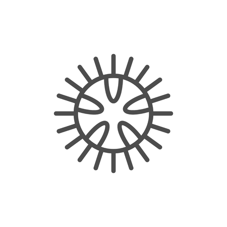 Sea urchin line outline iconのイラスト素材