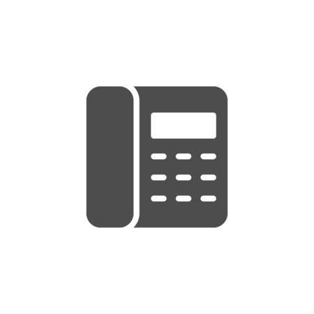 Landline phone icon and contact symbolのイラスト素材