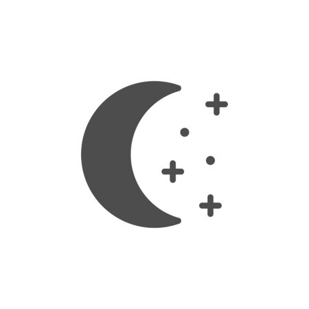 Night icon or moon conceptのイラスト素材
