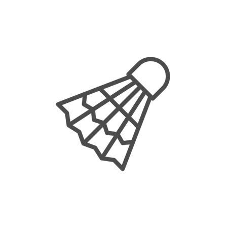 Badminton shuttlecock line outline iconのイラスト素材