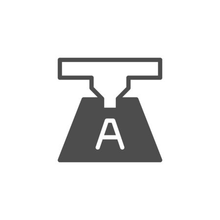 Printing process and print scheme glyph iconのイラスト素材