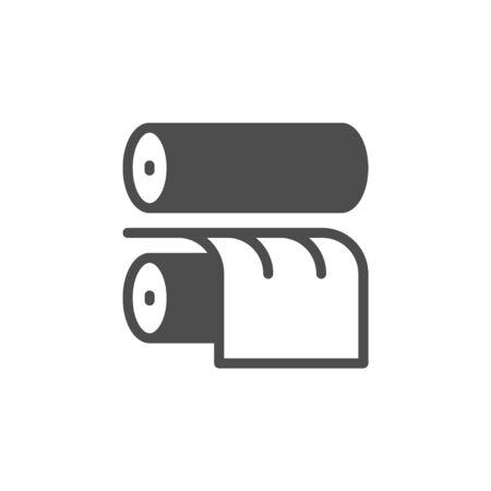 Printing rollers and industrial print iconのイラスト素材