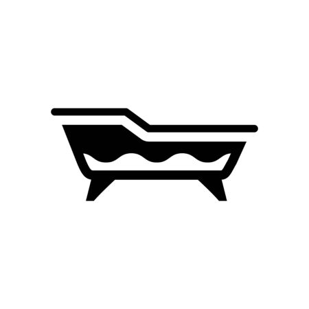 Bath glyph icon and bathroom equipmentのイラスト素材