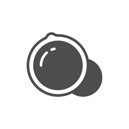 Macadamia nuts glyph modern iconのイラスト素材