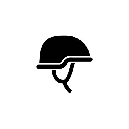 Army helmet and protective gear glyph iconのイラスト素材