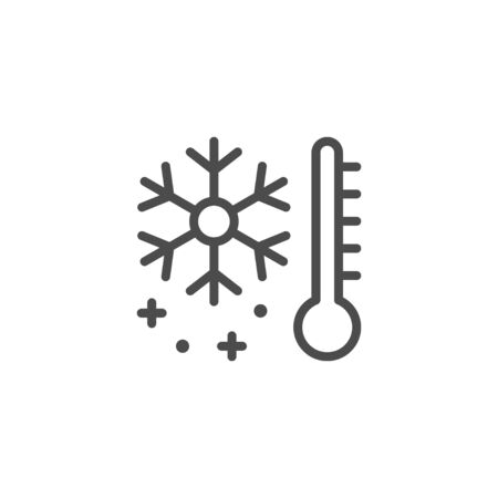 Storage temperature line outline iconのイラスト素材