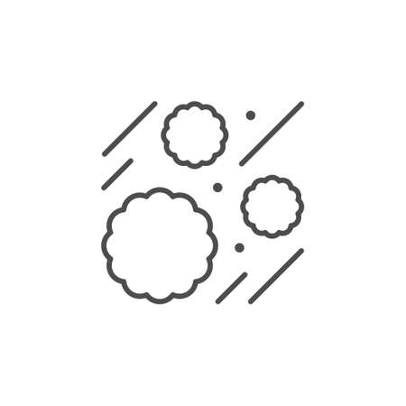 Blood leukocytes line outline iconのイラスト素材