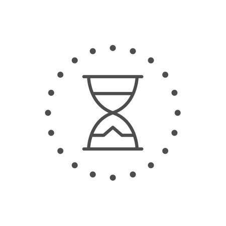 Hourglass line icon or time concept