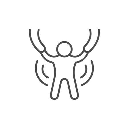 Child and parents line outline iconのイラスト素材