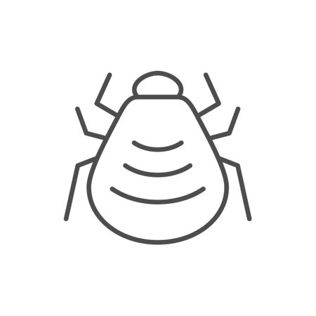 Mite or tick line outline icon