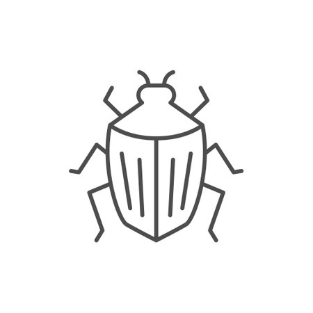 Bug line outline icon or insect conceptのイラスト素材