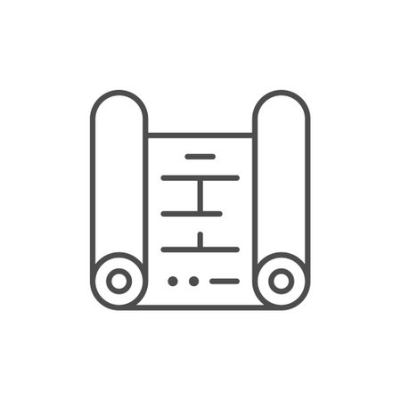 Technical blueprint line outline iconのイラスト素材