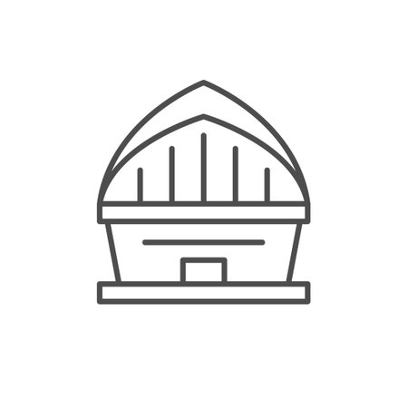 Stadium or concert hall line outline iconのイラスト素材