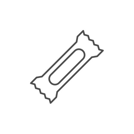 Sachet stick line outline iconのイラスト素材