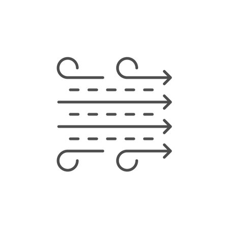 Air flow line outline iconのイラスト素材
