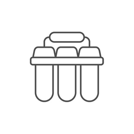 Water filter line outline iconのイラスト素材